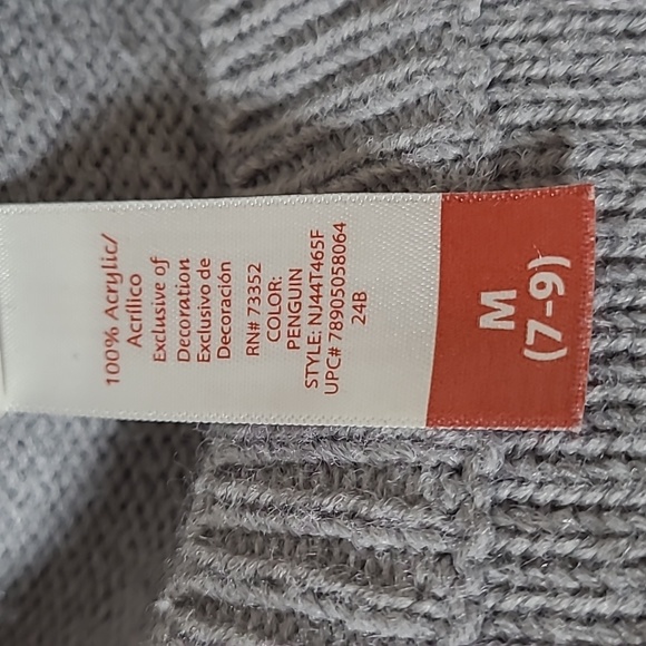 NO BOUNDARIES Women's Holiday Sweater with Penguin Size Medium - Picture 4 of 5